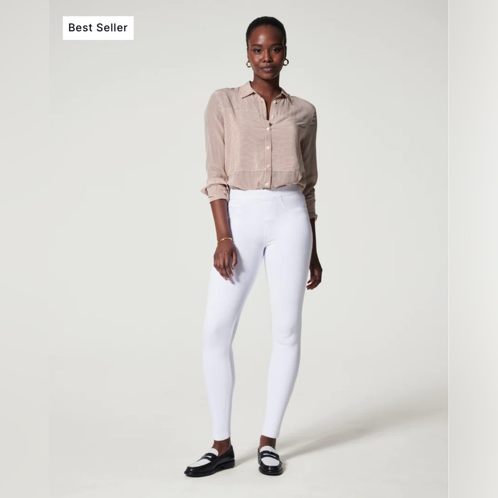 SPANX Jean-ish Leggings White Sz Sm